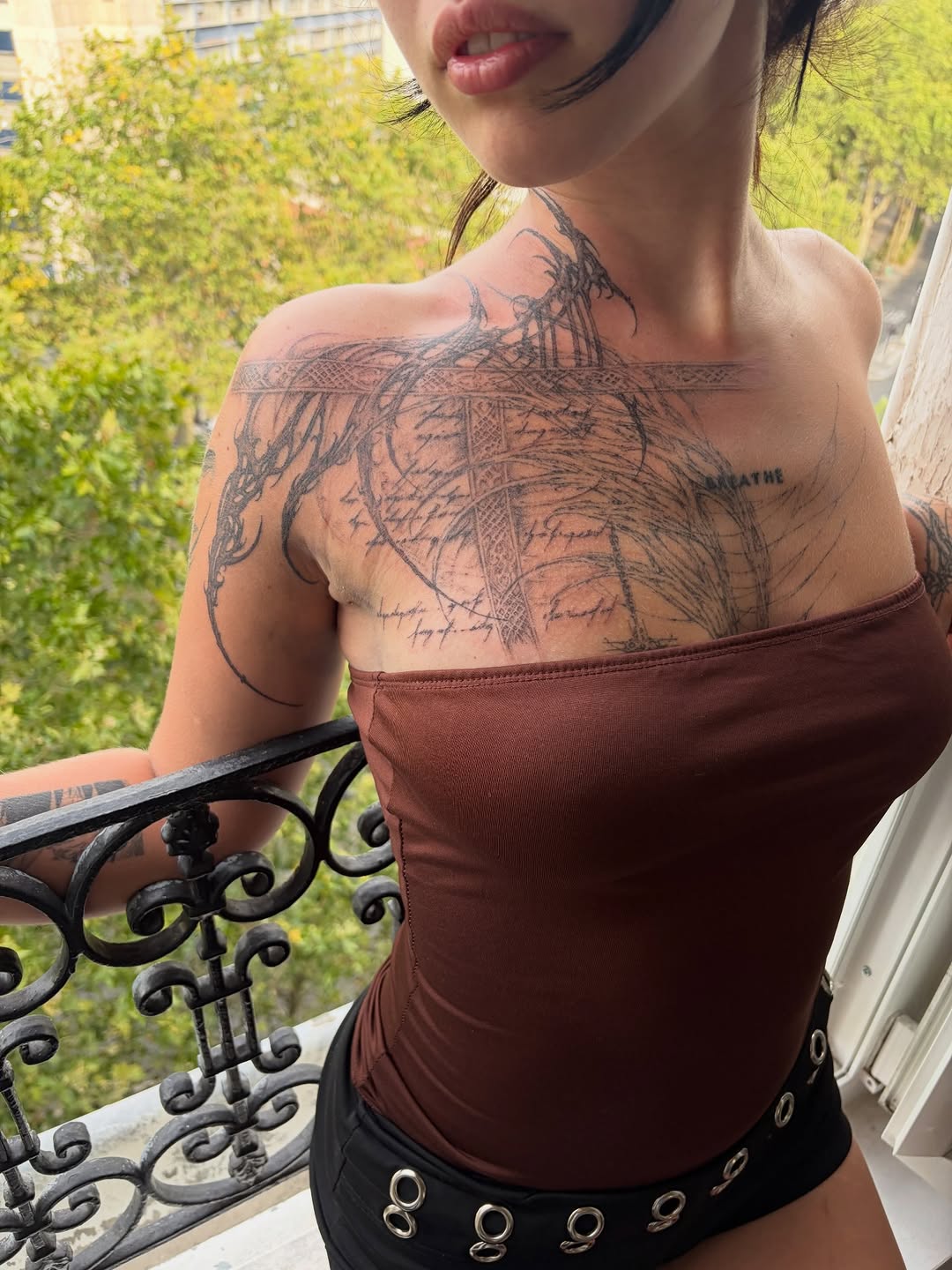 Tattoo by @hesperine.ttt — blackwork, lettering_script