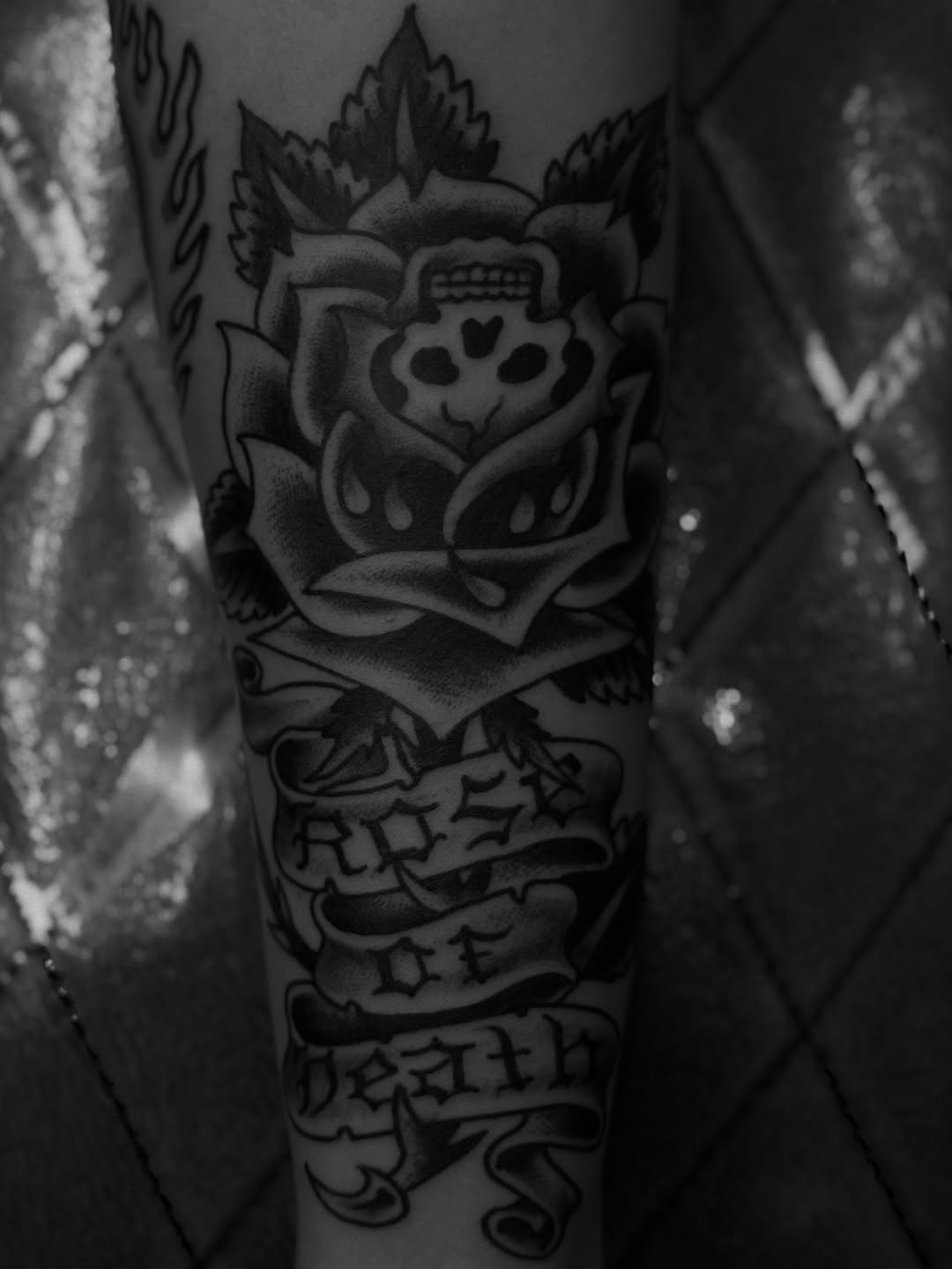 Tattoo by @benkarnofsky โ american_traditional, lettering_script