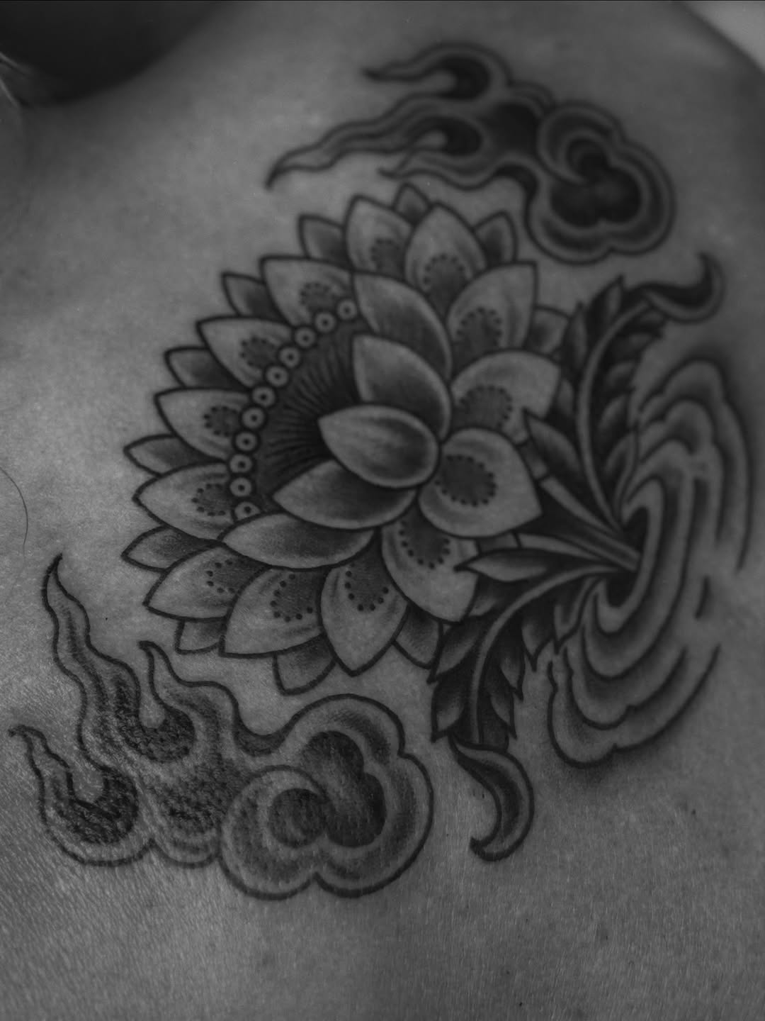 Tattoo by @benkarnofsky โ japanese_irezumi, black_and_grey