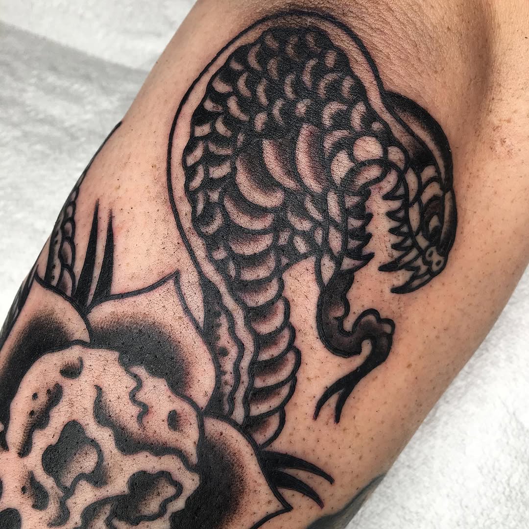 Tattoo by @marcpellantattoo — american_traditional, black_and_grey