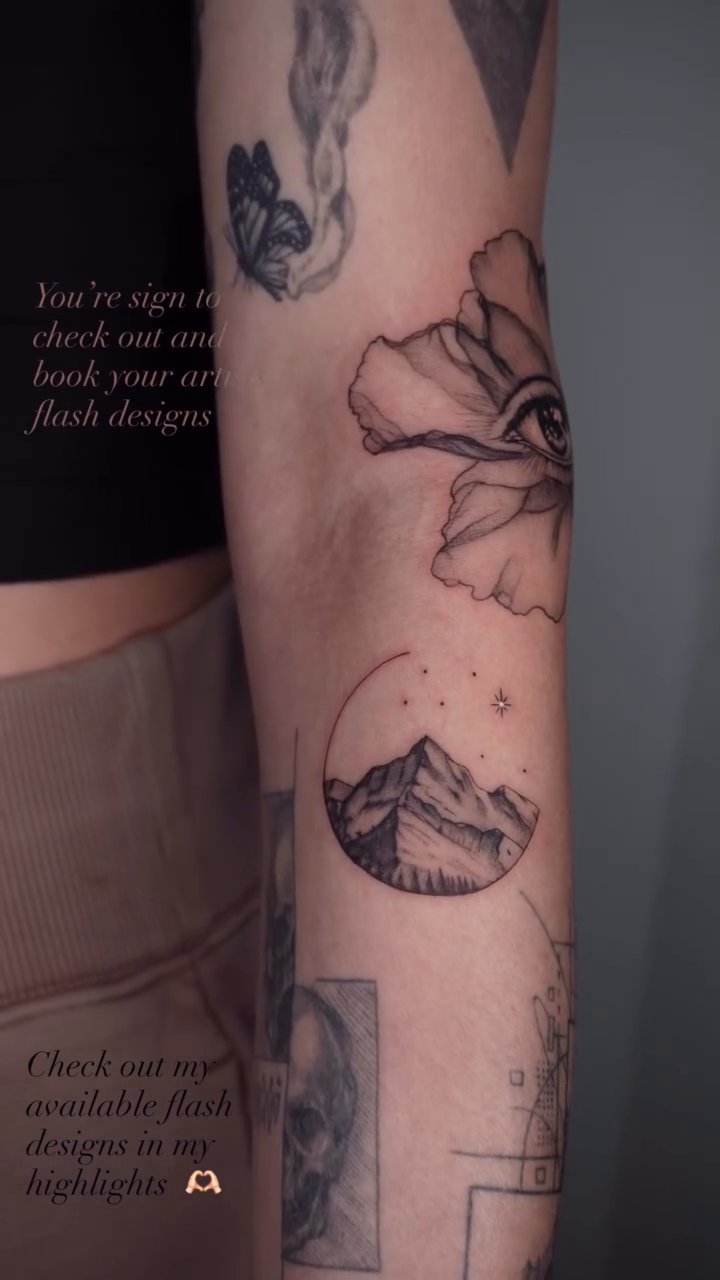 Tattoo by @ashleylorrainetattoos β fine_line, black_and_grey