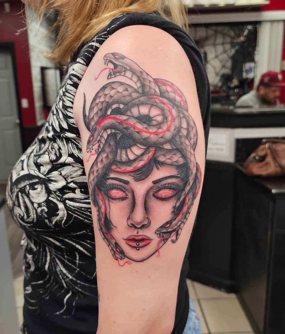Tattoo by @pickleflavoredchapstick — realism, black_and_grey