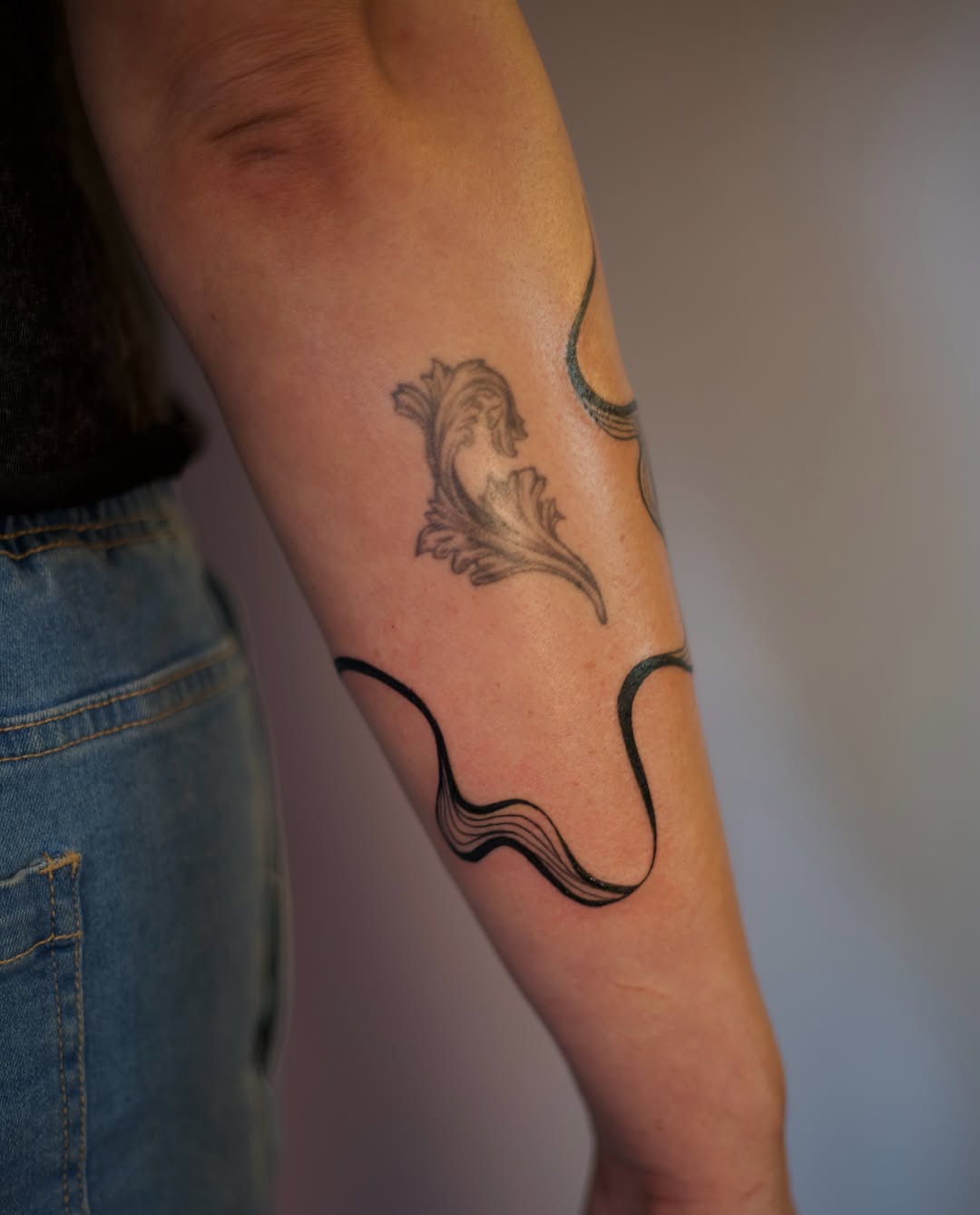 Tattoo by @gingerteatattoos — black_and_grey, ornamental