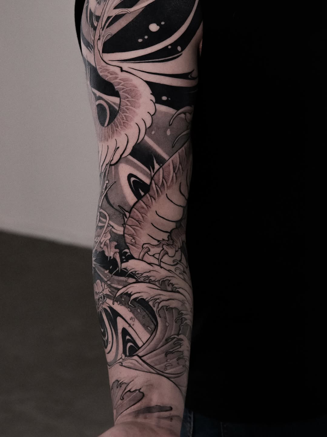 Tattoo by @who_is_ryu — japanese_irezumi, black_and_grey