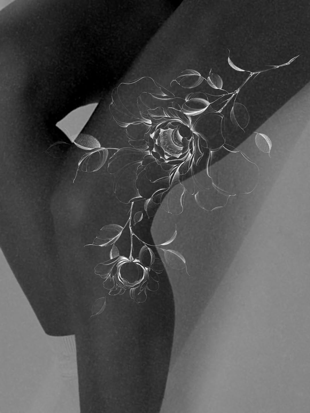 Tattoo by @badlildiva.tattoo — fine_line, black_and_grey