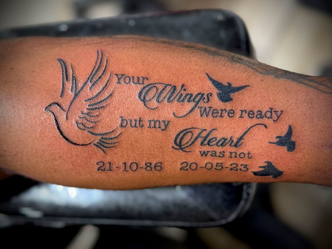 Tattoo by @tattoos_by_sean_michael — lettering_script, fine_line