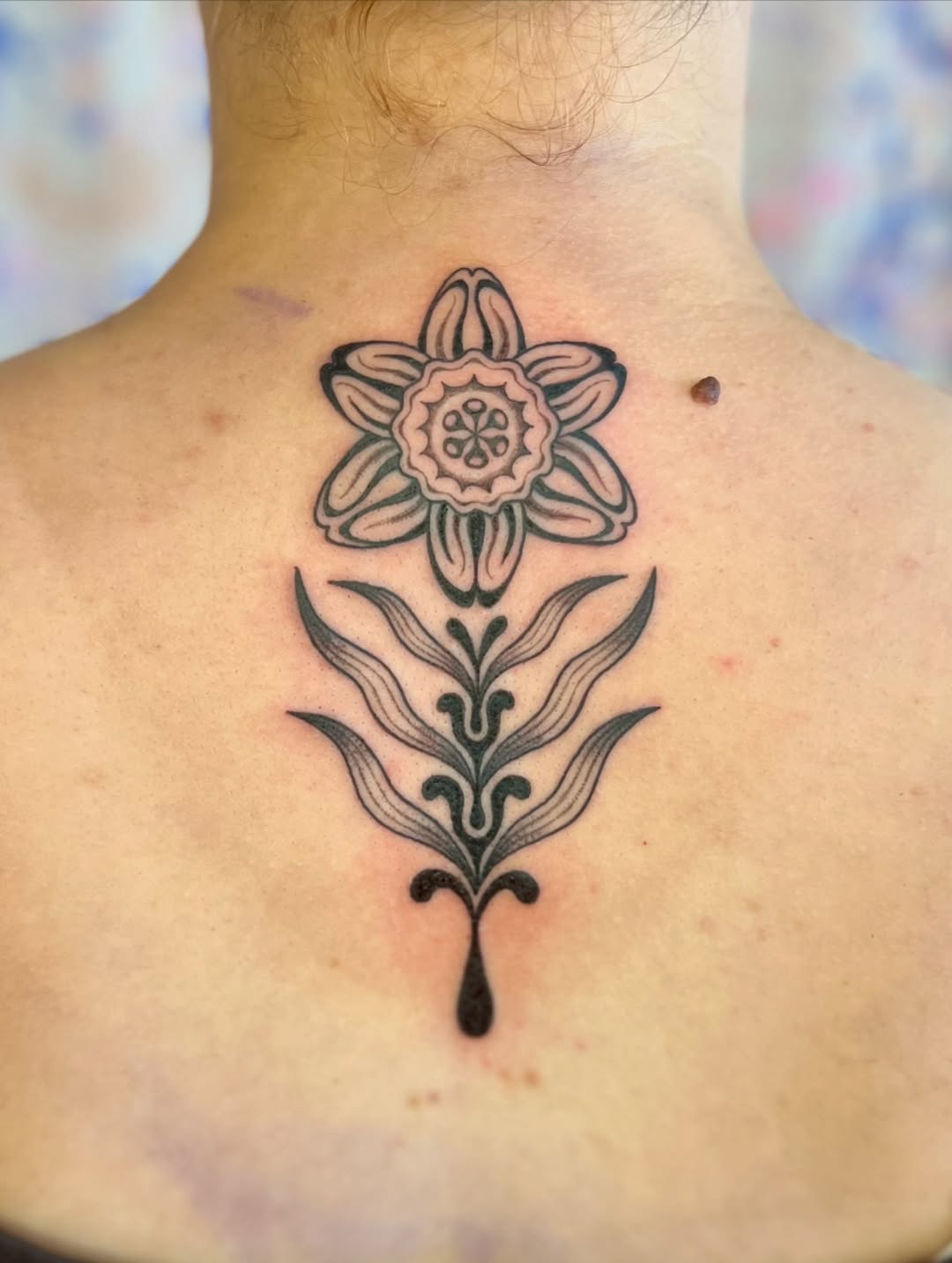Tattoo by @thineownself.tattoo — ornamental, black_and_grey