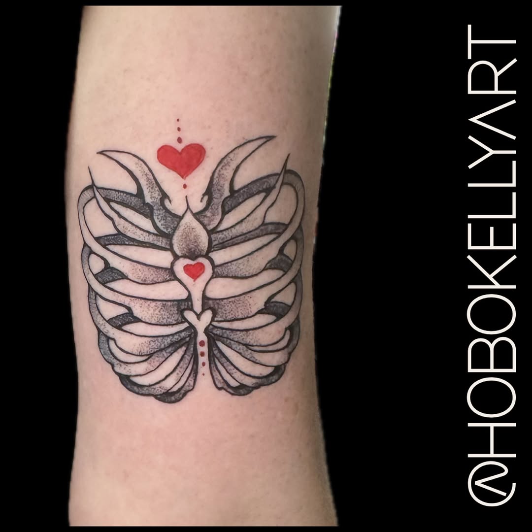 Tattoo by @hobokellyart โ dotwork, black_and_grey