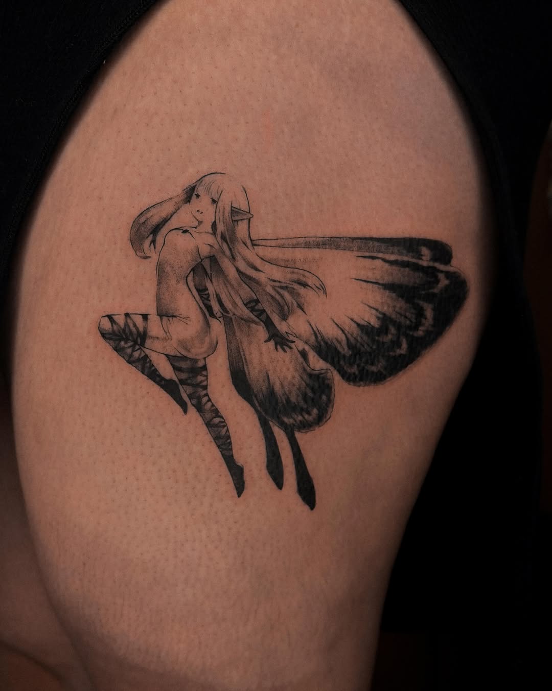 Tattoo by @tofuubrat — anime, fine_line