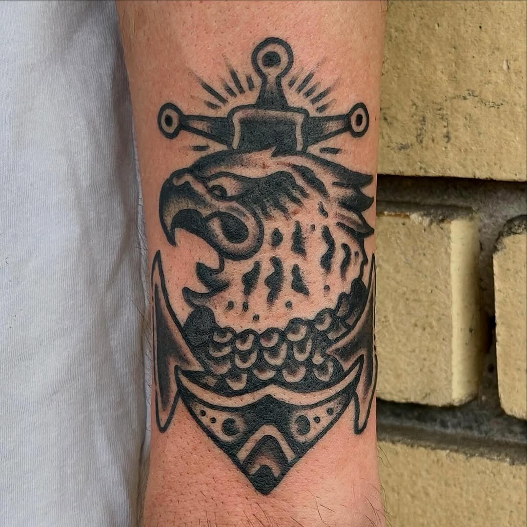 Tattoo by @jaredallentattoos — american_traditional, black_and_grey
