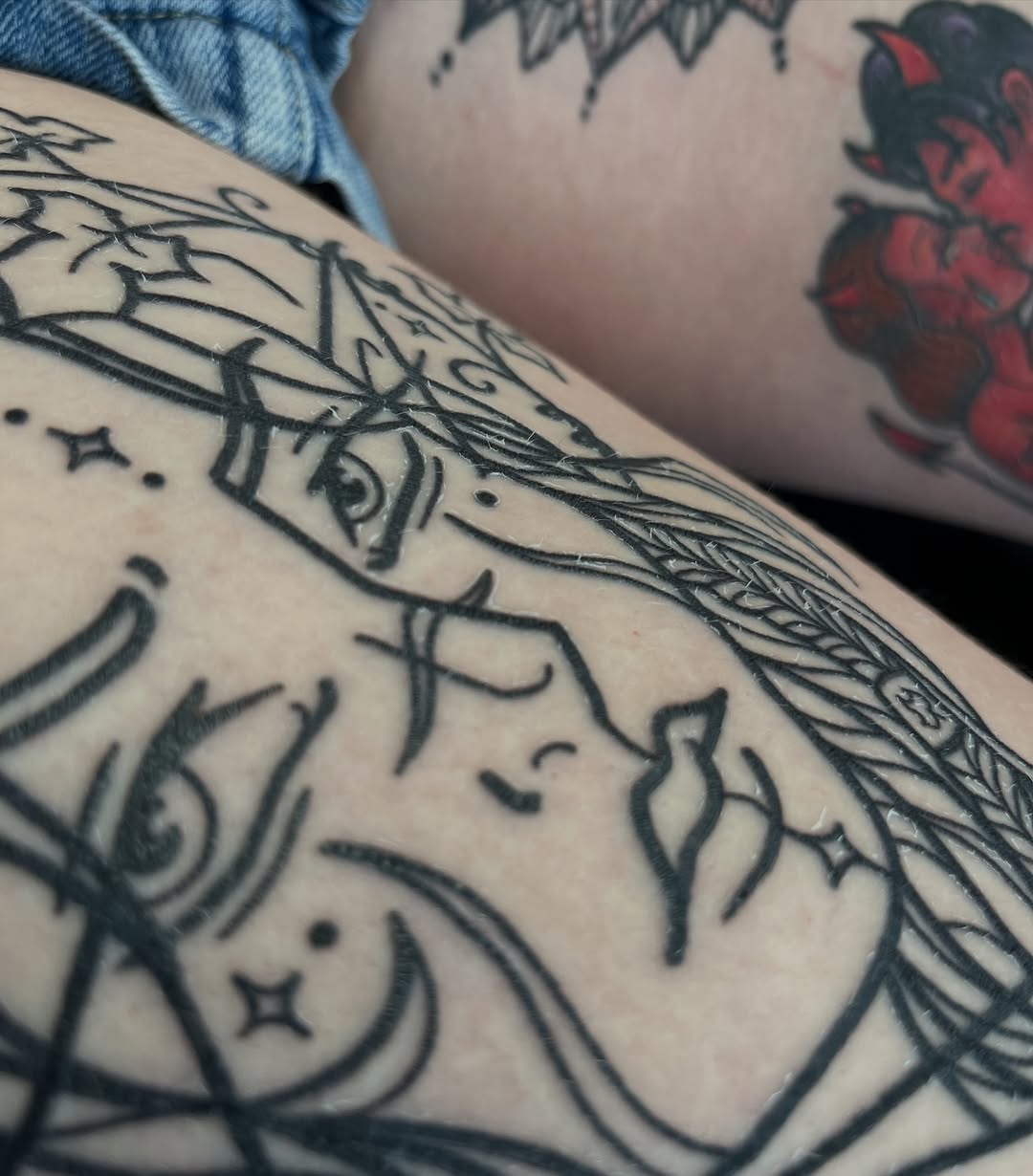 Tattoo by @kstuckeytattoos โ fine_line, black_and_grey