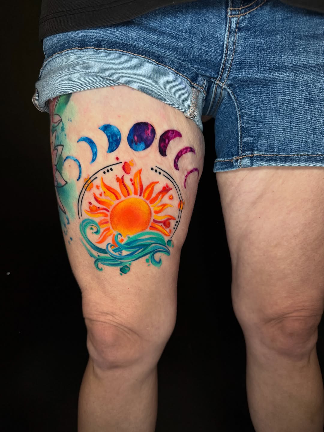 Tattoo by @inked_by_k — geometric, watercolor