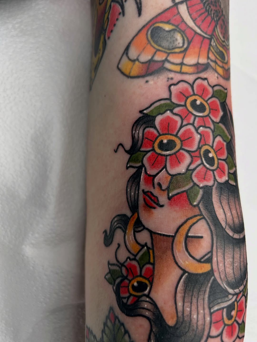 Tattoo by @noahcrowtattoo — american_traditional, neo_traditional