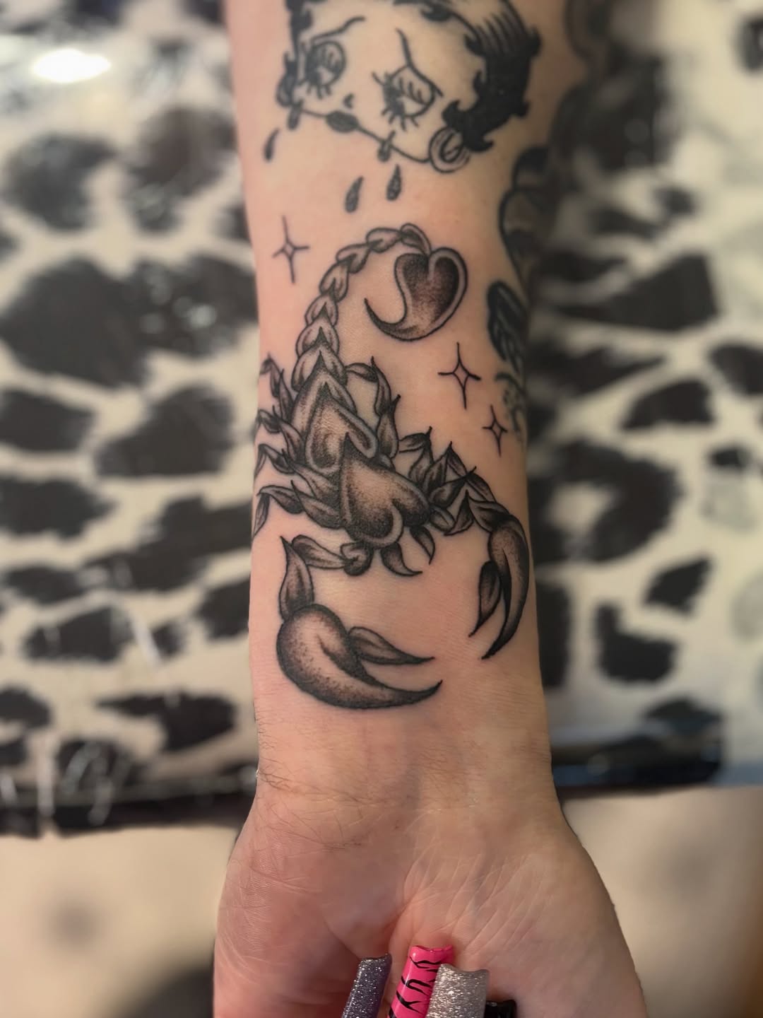 Tattoo by @tiaxcave — black_and_grey, chicano