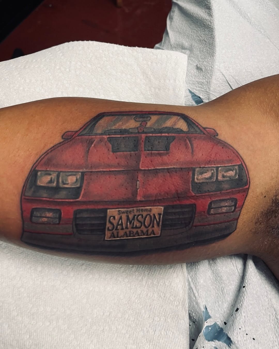 Tattoo by @vectordoe — realism, black_and_grey