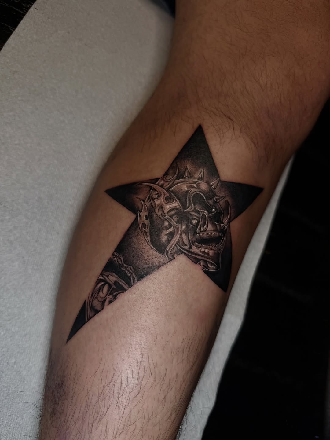 Tattoo by @inkskilla — black_and_grey, realism