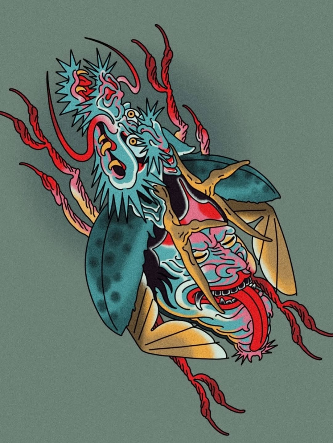 Tattoo by @omnomrapter — japanese_irezumi, neo_traditional
