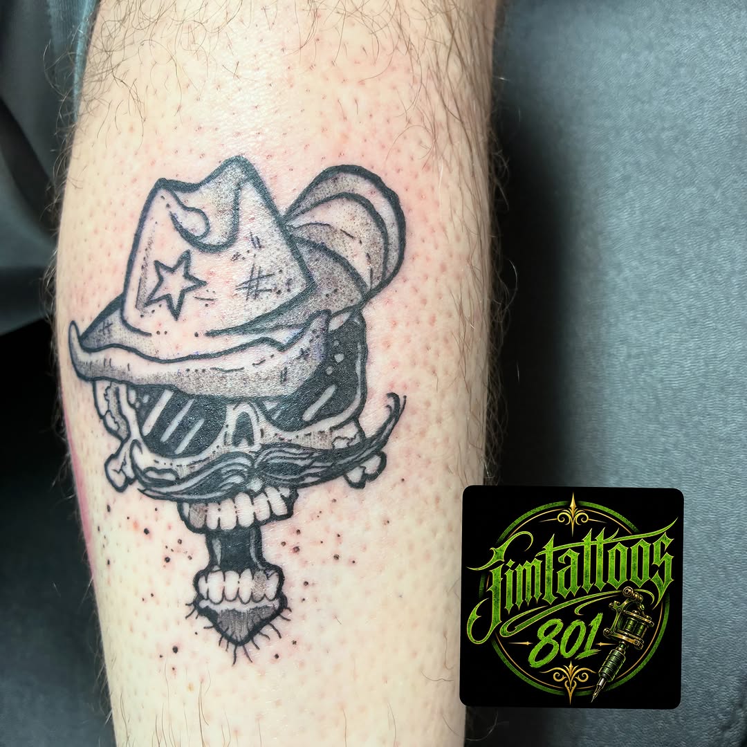 Tattoo by @jimtattoos801 — black_and_grey, chicano