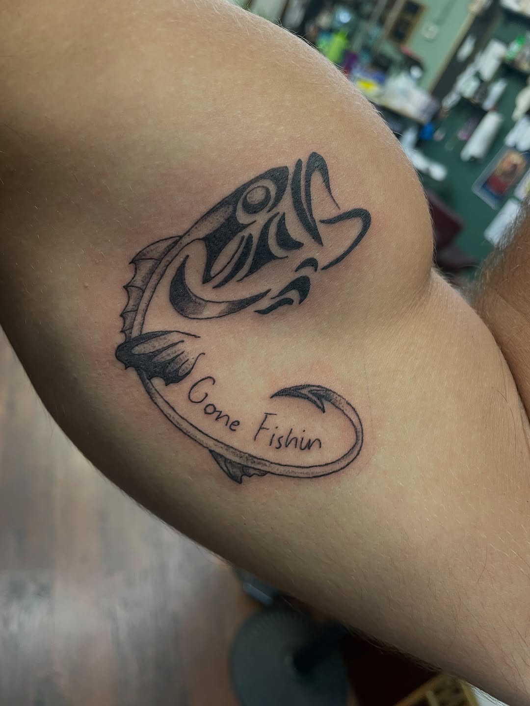 Tattoo by @bone.hands — lettering_script