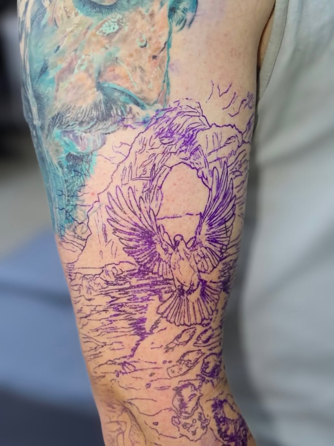 Tattoo by @calebwhitetattoos — illustrative