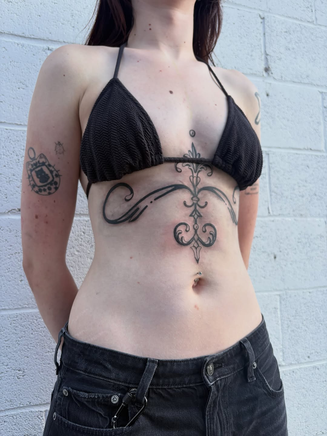 Tattoo by @apricot.pokes β ornamental, fine_line