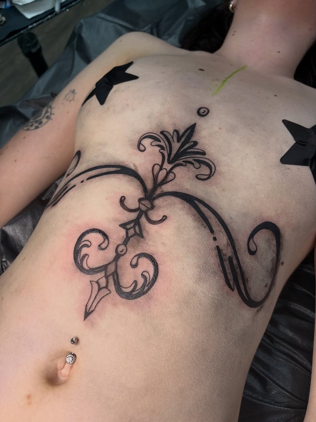 Tattoo by @apricot.pokes β ornamental, black_and_grey