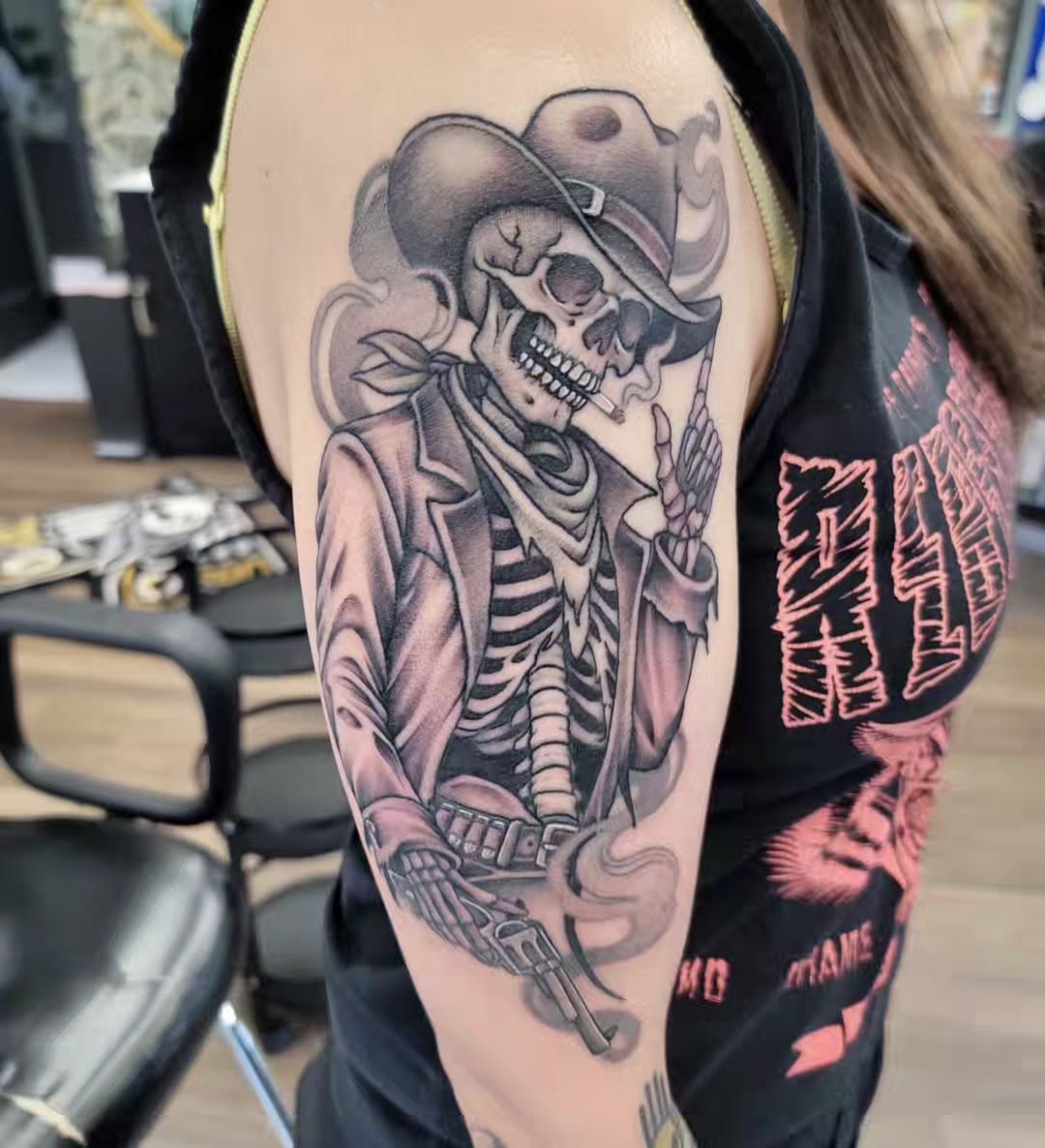 Tattoo by @tattooschmutz โ black_and_grey, realism