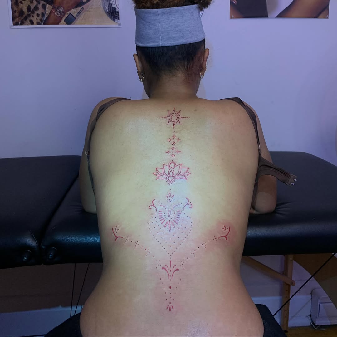 Tattoo by @tattg1rl — fine_line, dotwork