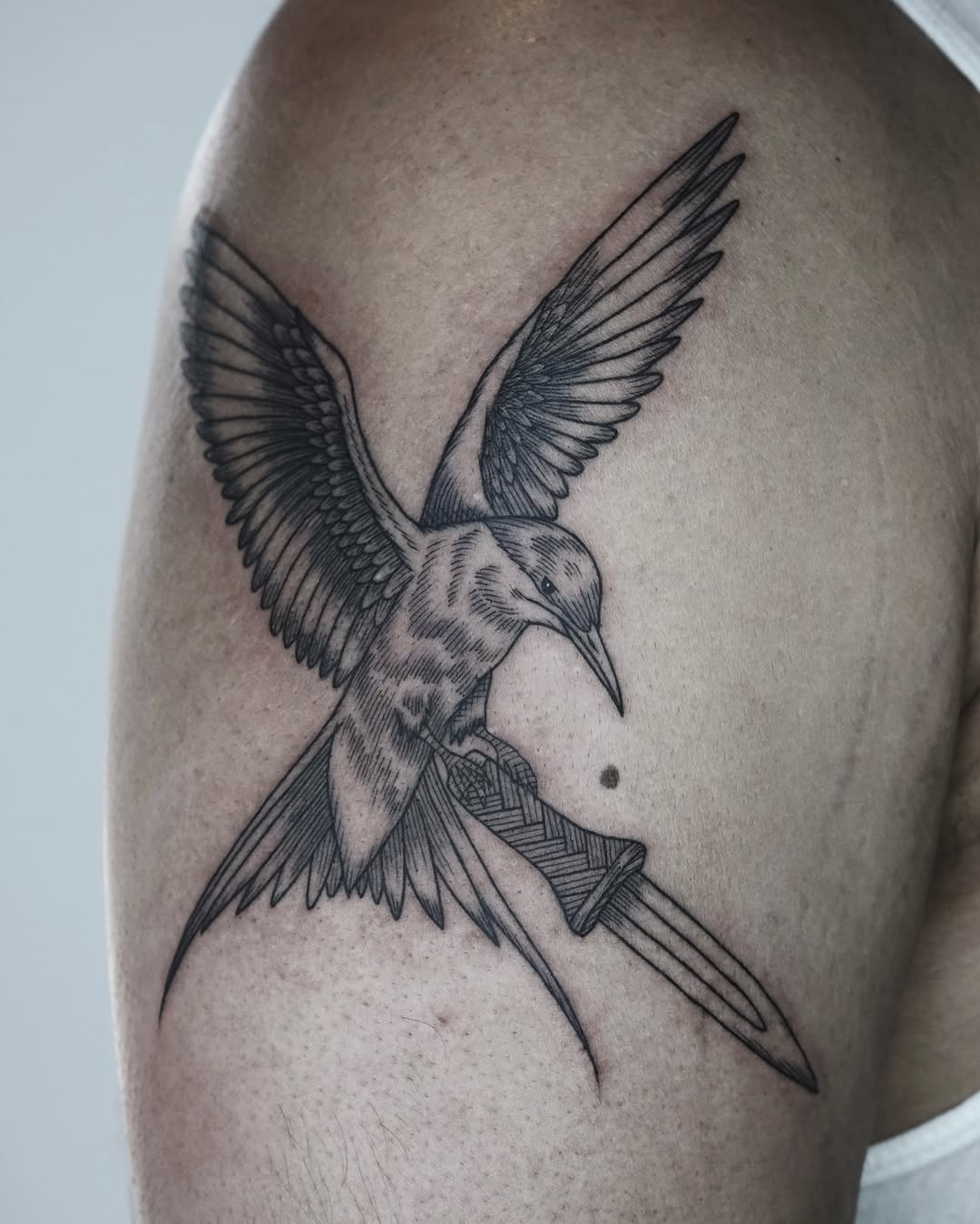 Tattoo by @nocool_kim — black_and_grey, illustrative