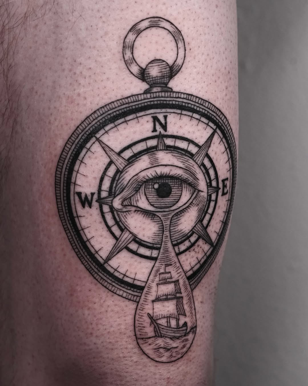 Tattoo by @nocool_kim — black_and_grey, illustrative
