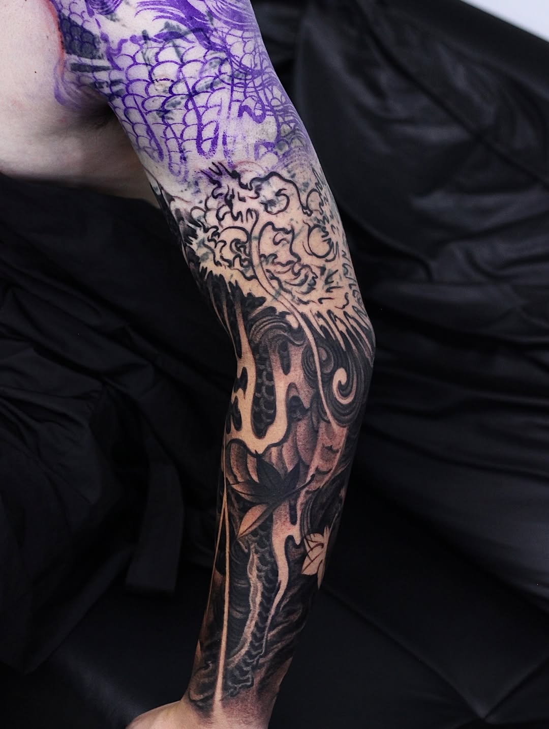 Tattoo by @xuruitattoo — japanese_irezumi, black_and_grey