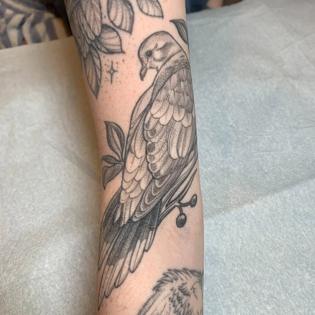Tattoo by @tabby_wirebach_tattoos — black_and_grey, realism
