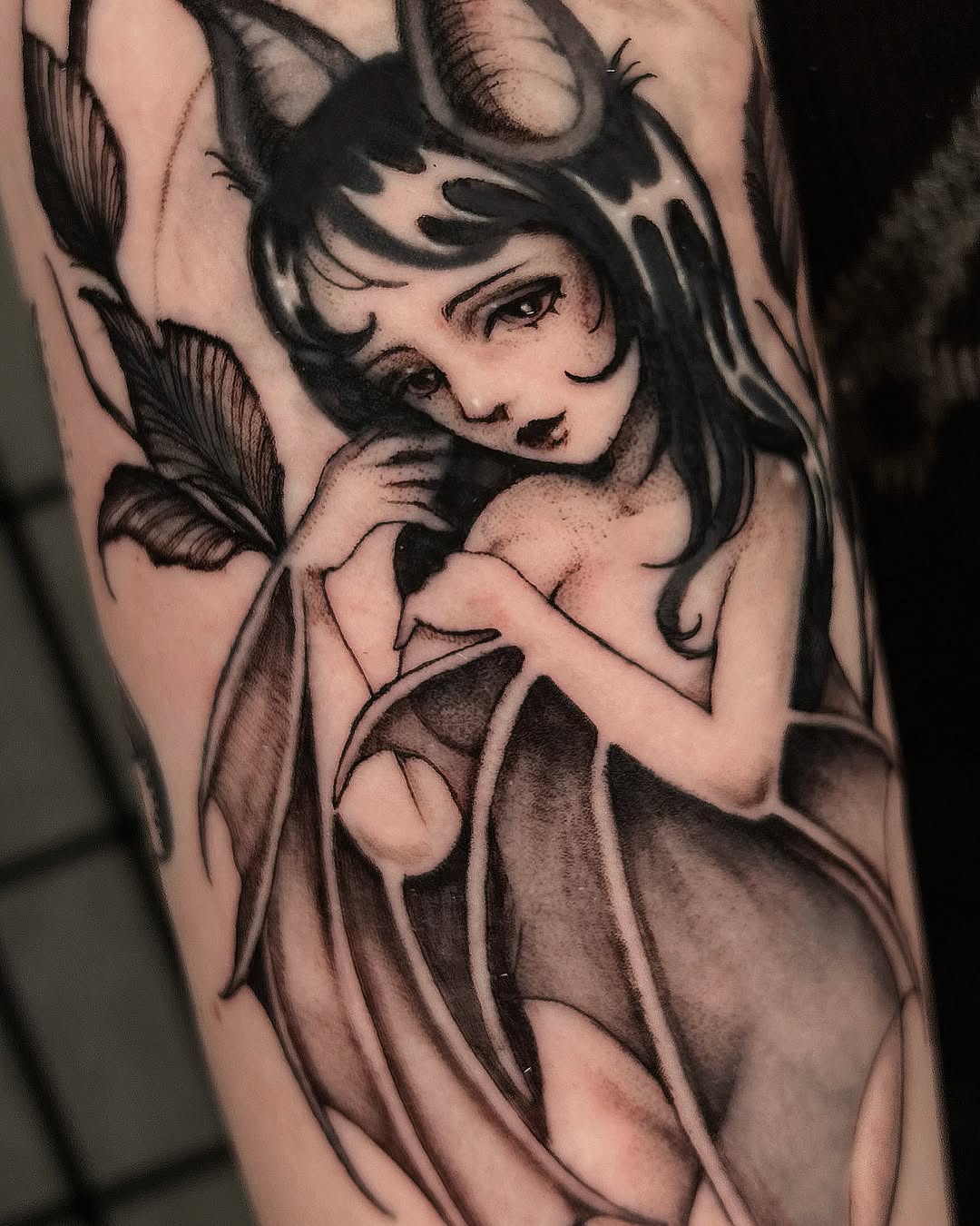 Tattoo by @pixisoda โ dark_realism, black_and_grey
