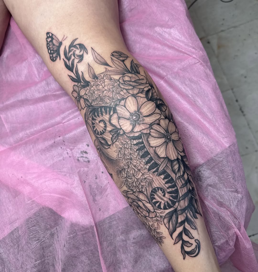 Tattoo by @inkedbydelaney — black_and_grey, realism