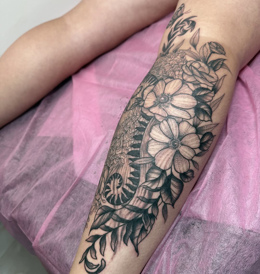 Tattoo by @inkedbydelaney — black_and_grey, realism