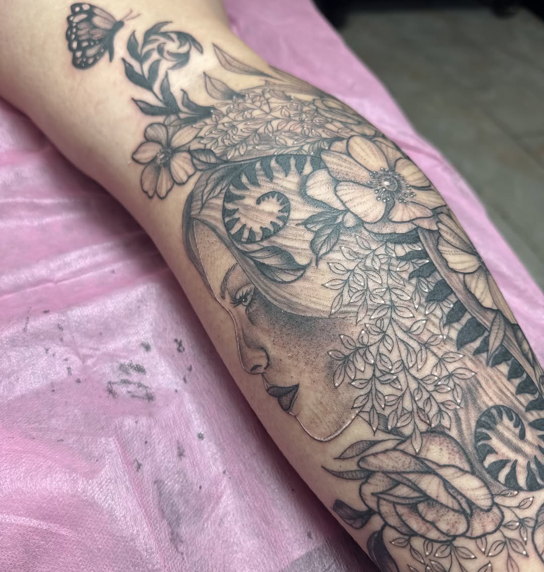 Tattoo by @inkedbydelaney — black_and_grey, realism