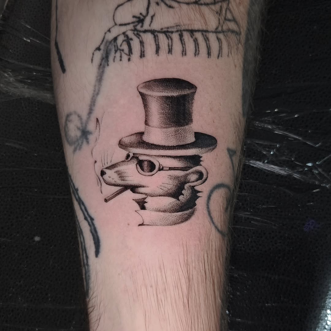 Tattoo by @walt_tattoo_mke — black_and_grey, dotwork