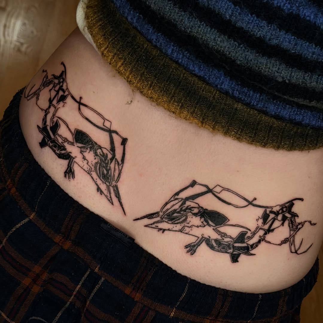 Tattoo by @isthepainok — blackwork, illustrative
