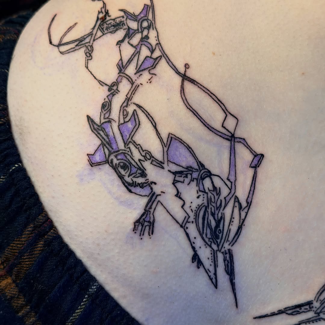 Tattoo by @isthepainok — blackwork, illustrative
