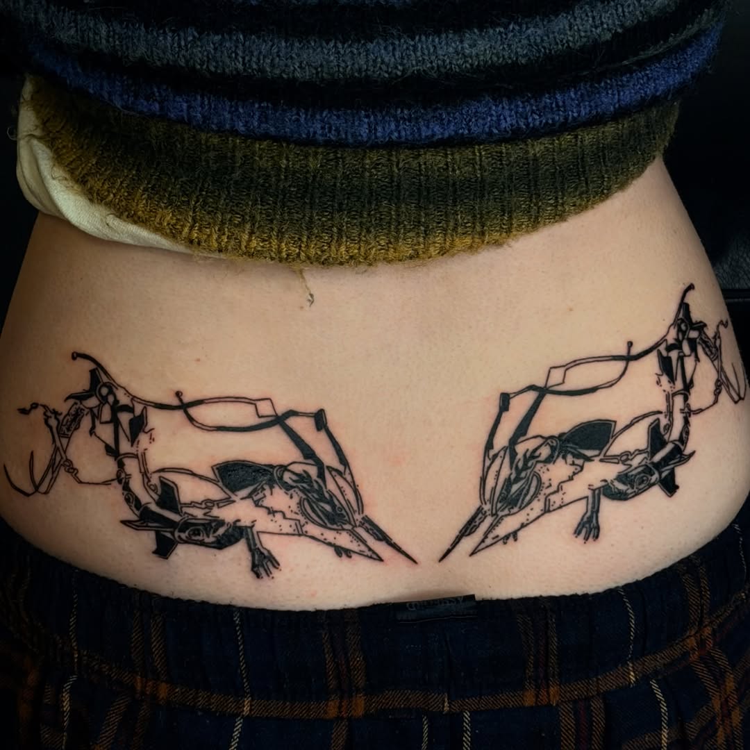 Tattoo by @isthepainok — blackwork, illustrative