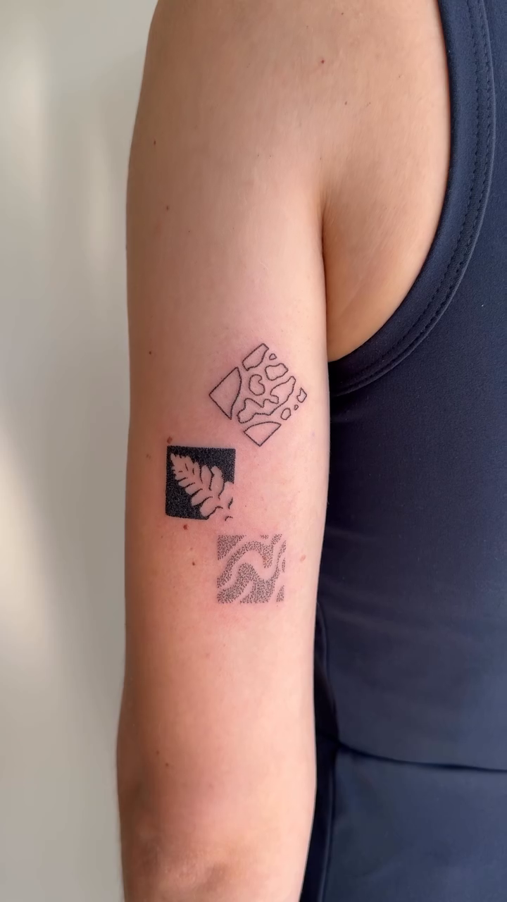 Tattoo by @poke.aaa.dots — geometric, blackwork