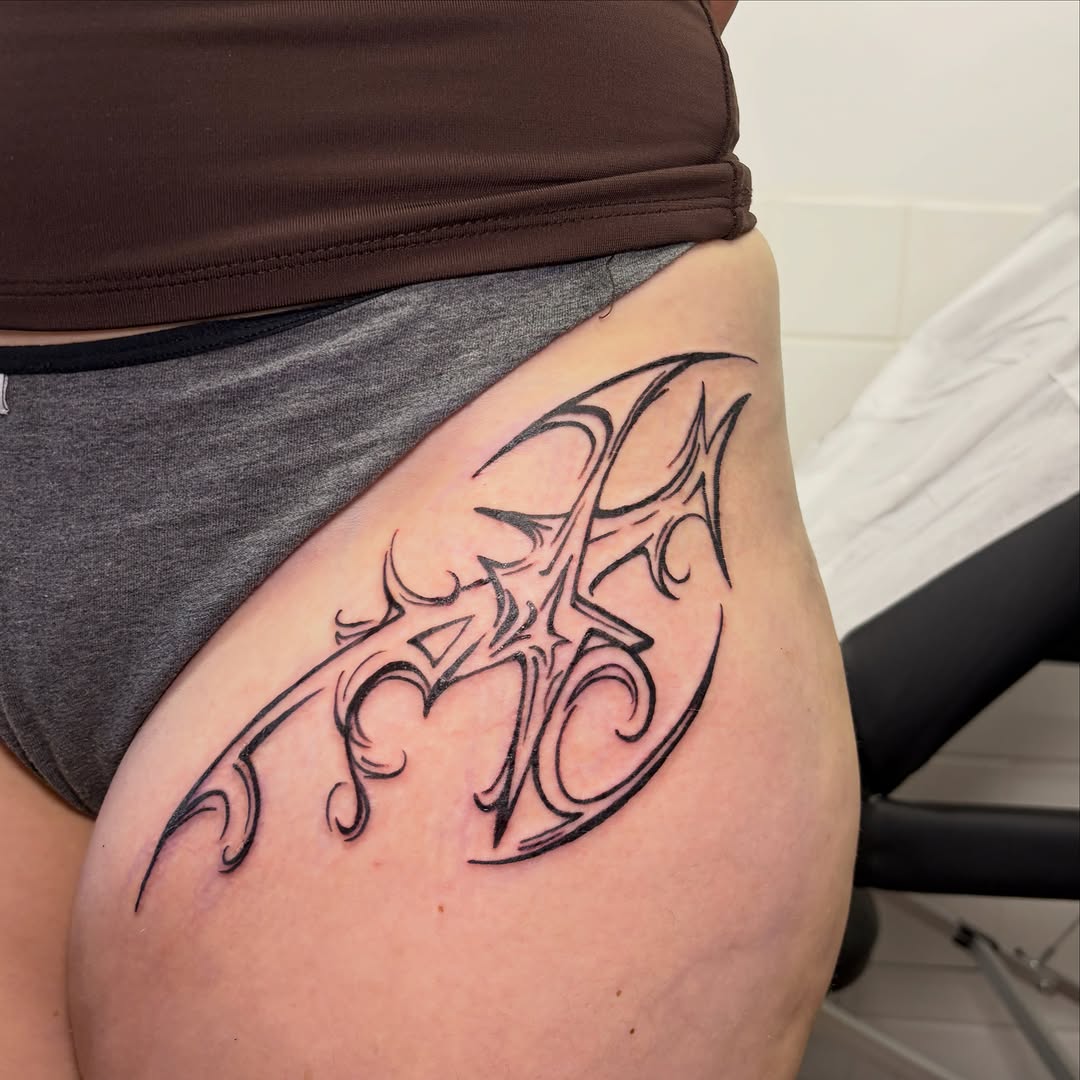 Tattoo by @mushypokes — tribal