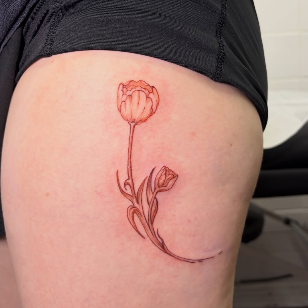 Tattoo by @mushypokes — fine_line