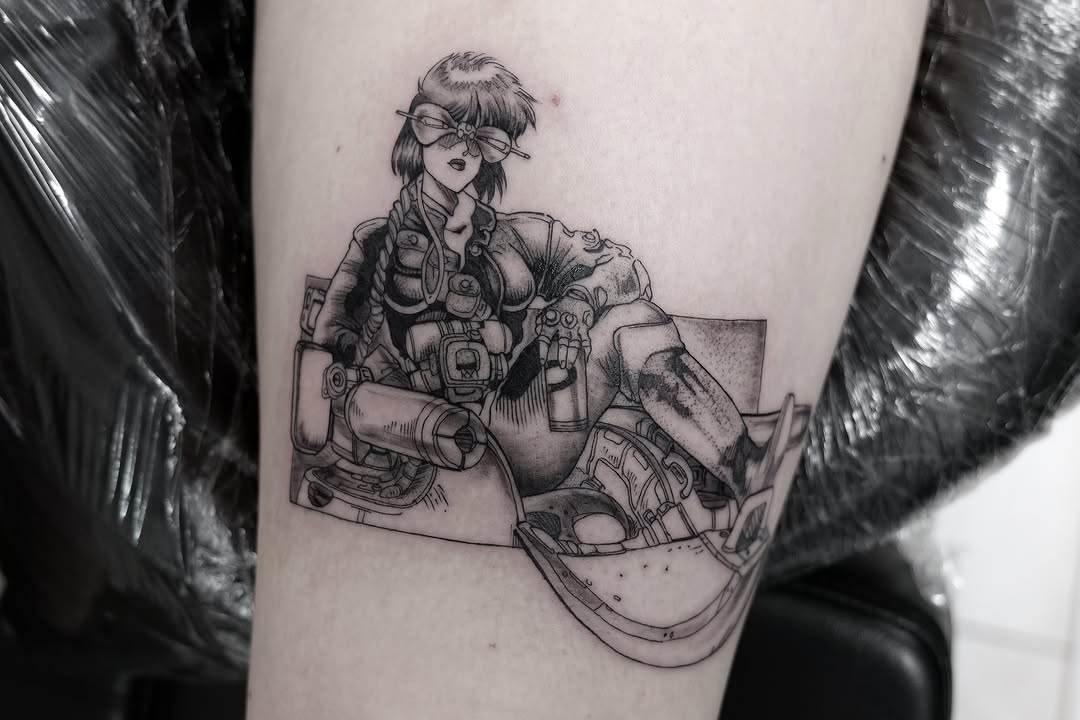 Tattoo by @godlikeadog โ realism, black_and_grey