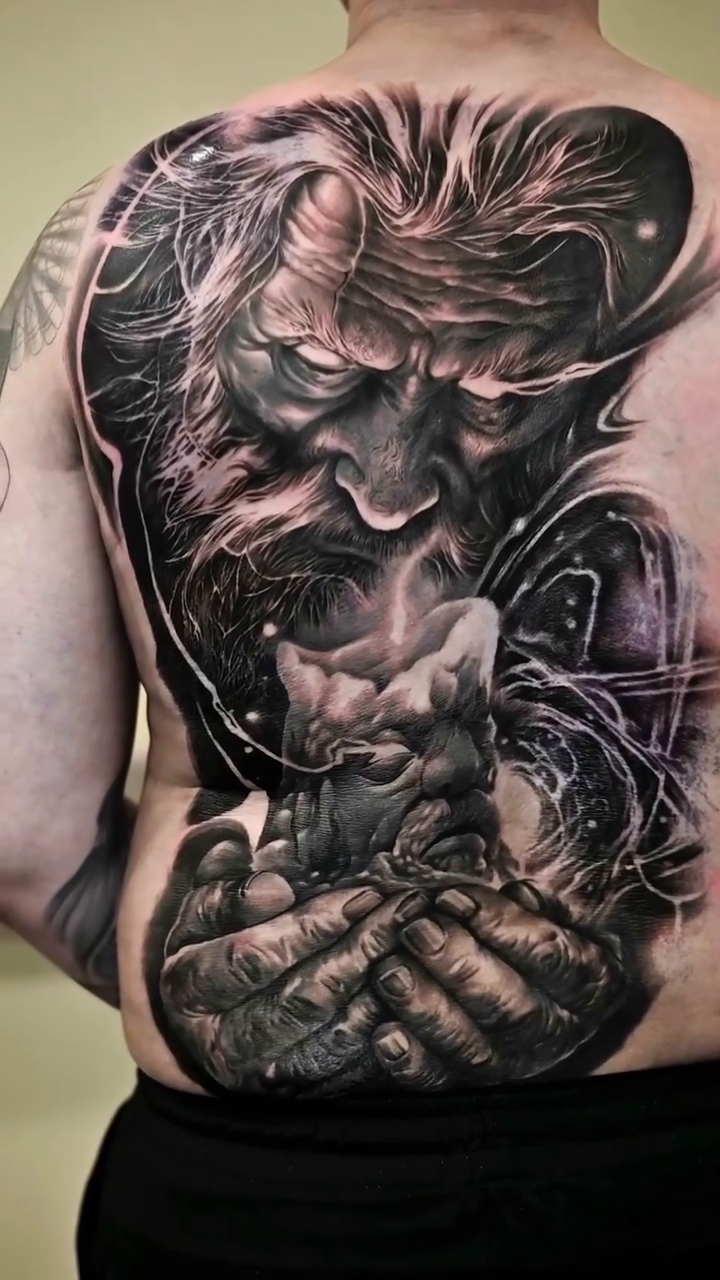 Tattoo by @jerrellarkins — realism, black_and_grey