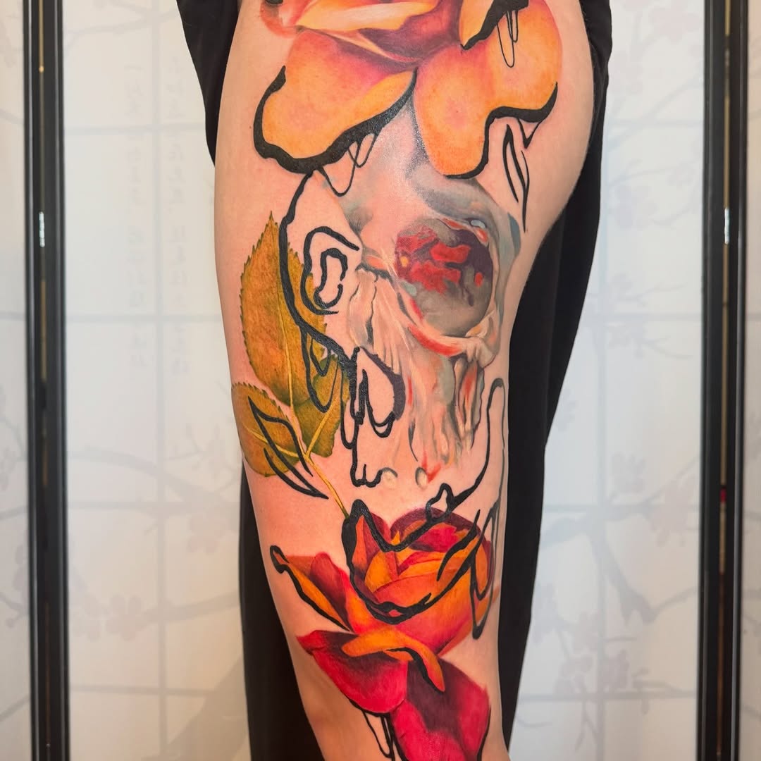 Tattoo by @artem.tattoos — realism, trash_polka