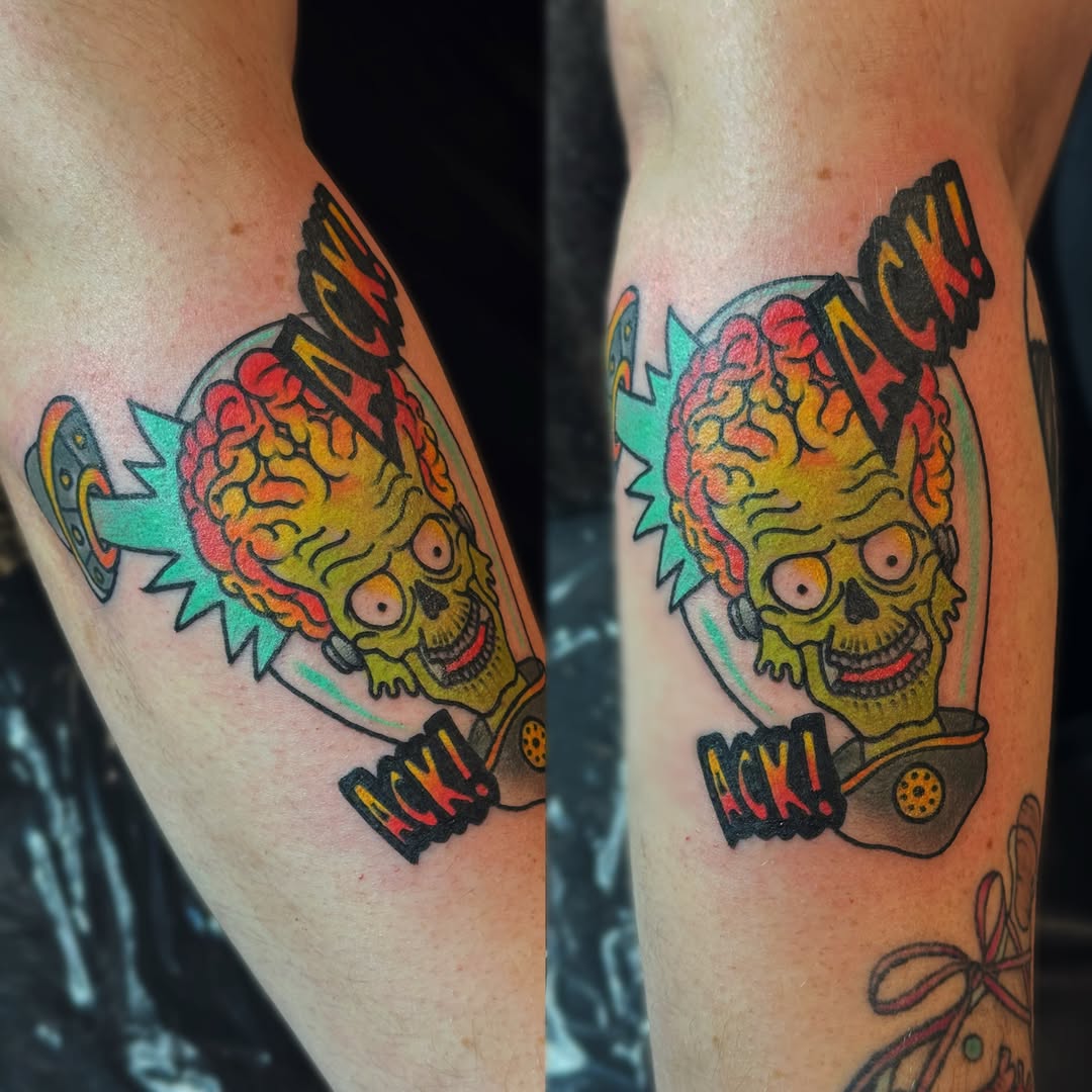 Tattoo by @kelseytattoo — new_school, trash_polka