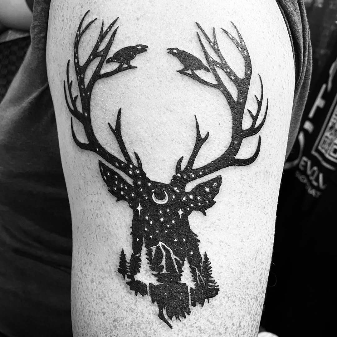 Tattoo by @tattooartist_rileyalexander — blackwork, illustrative