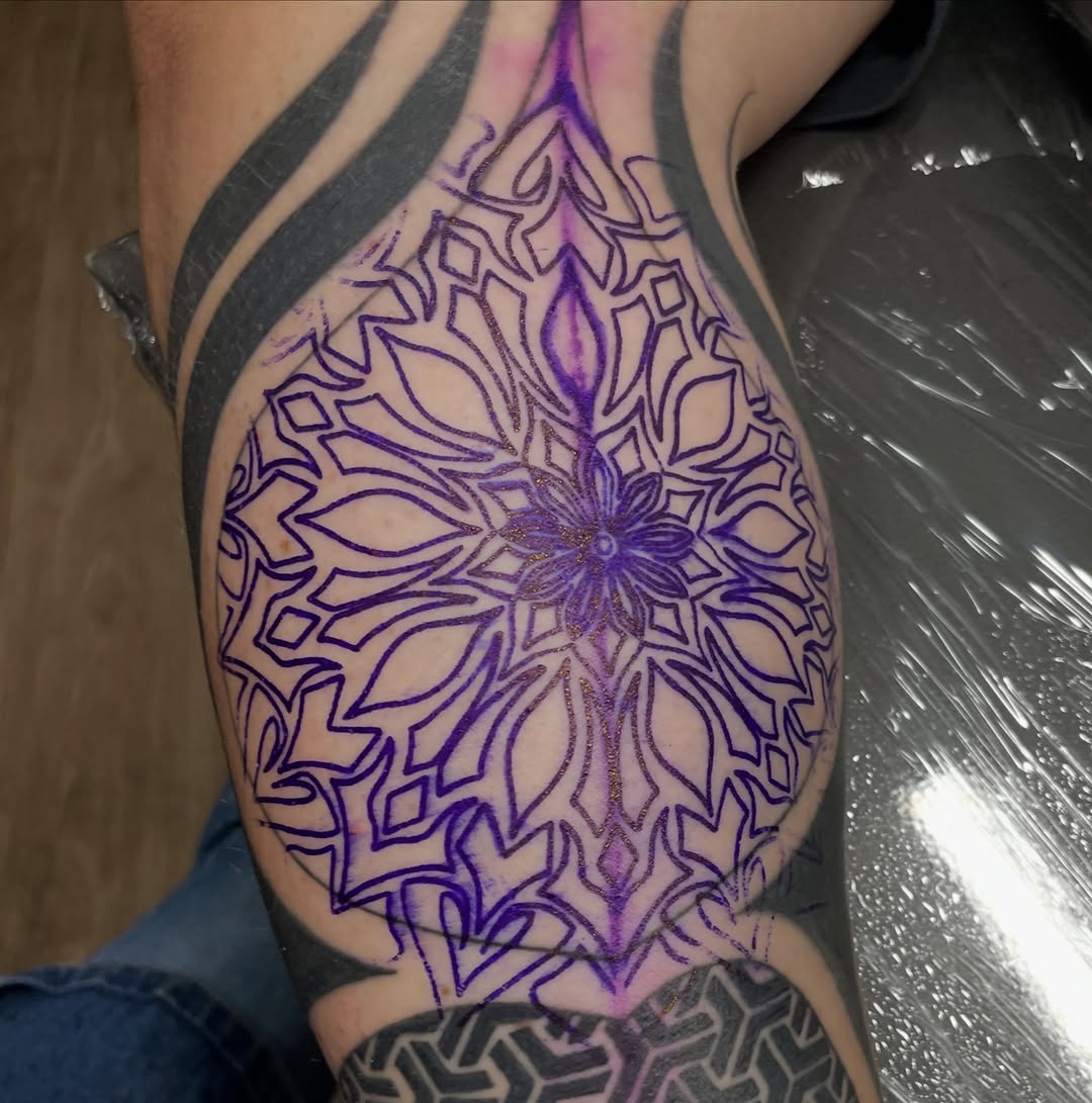 Tattoo by @soft.grimm — geometric, ornamental