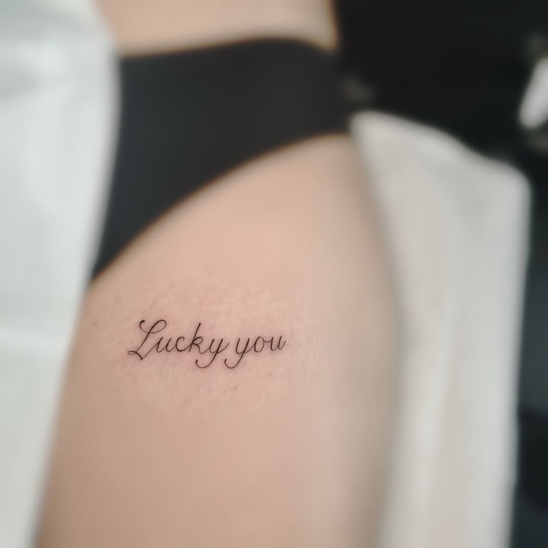 Tattoo by @jonny_elliott_phx — lettering_script, fine_line